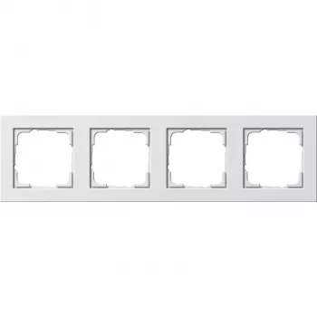 Gira E2 021429 4-voudig frame, zuiver wit glanzend