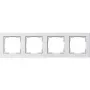 Gira E2 021429 4-voudig frame, zuiver wit glanzend