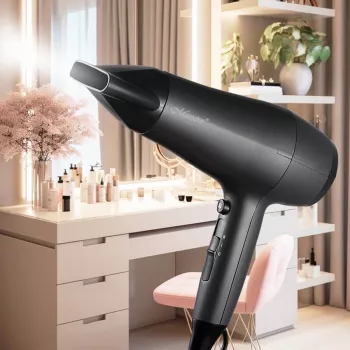 Haardroger Maestro MR-217 2200 W, DC-motor, 2 snelheden, koude stand, stylingmondstuk, zwart-grafiet