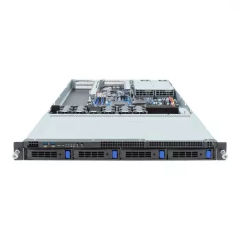 1U rack-serverplatform GIGABYTE R133-C13-ACG1 — AMD B650E-moederbord, socket AM5, 4x DDR5 UDIMM-slots, 800 W redundante voeding, 4x 2,5-inch/3,5-inch bays