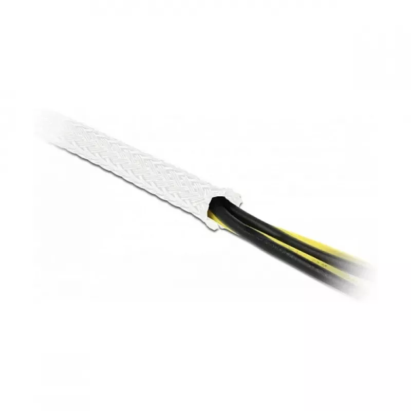 Gevlochten slang DeLOCK 20806 10 m x 25 mm wit