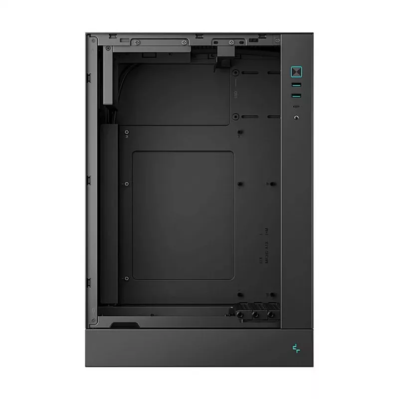 PC-behuizing DeepCool CH170 PLUS tower zwart – micro-ATX/mini-ITX, gehard glas, USB-C, voeding boven