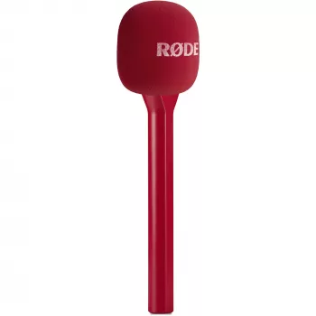 Draagbare interviewmicrofoon Rode Interview GO – rood (compact, handapparaat, plug-and-play)