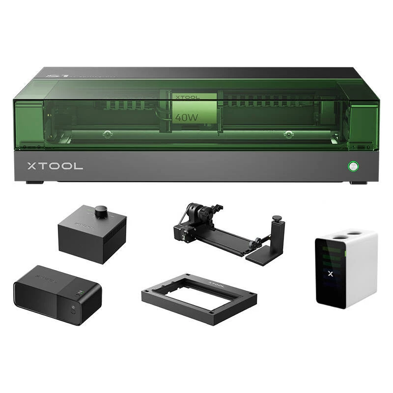 Lasergraveur 2-in-1 xTool S1 40W - All-in-One-Kit (zwart)
