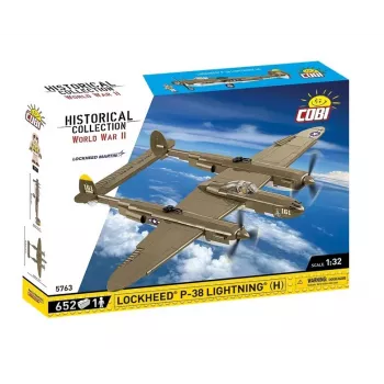 Cobi bouwstenen Lockheed P-38H Lightning set 5763 — schaalmodel bouwpakket, verzamelbaar vliegtuigmodel
