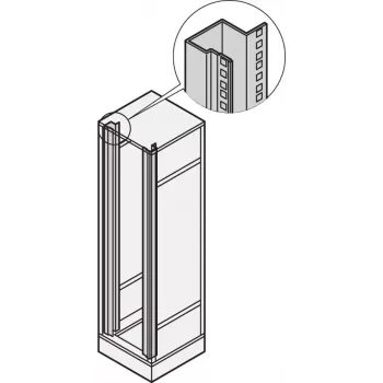 Schroff 19PANEL/SLIDE Mount 38U zink (2X) - 38 HE (22117356)
