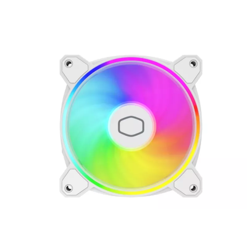 Cooler Master MasterFan MF120 Halo2 White Edition MFL-B2DW-21NP2-R2 120 mm ARGB-behuizingventilator, 27 dB, 51,88 CFM, wit