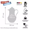 Thermoskan ROTPUNKT serie 230 1 L, wit (ivoor) - vacuümgeïsoleerde drankcontainer