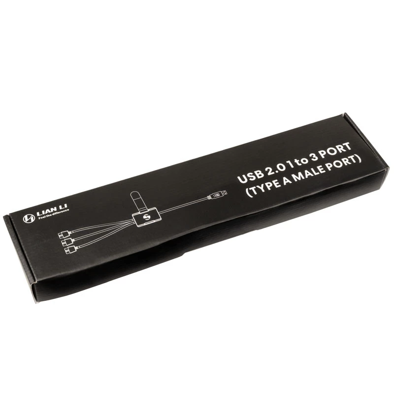USB-hub Lian Li PW-U2TPAB Type-A-stekker 1-naar-3 IDC 9-pin