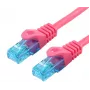 LOGON TCU55U100M netwerk patchkabel Cat5e U/UTP (UTP), 10 m, magenta