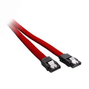 CableMod ModMesh - SATA-kabel - Serial ATA 150/300/600 - SATA (W) naar SATA (W) - 60 cm - rood (CM-CAB-SATA-N60KR-R)