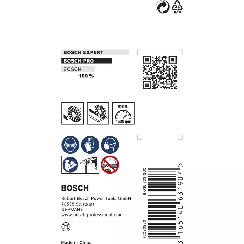 Bosch 2 608 622 110 draadborsel/tuitborsel 3 cm