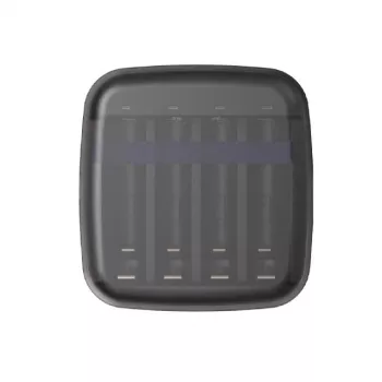 Batterijlader XTAR BC4 voor AA/AAA NiMH en Li-Ion, 4 slots, DC/USB-ingang, zwart