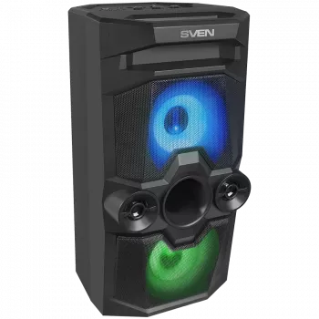 Luidspreker SVEN PS-650, zwart (50W, TWS, Bluetooth, FM, USB, microSD, LED-display, 4000mAh)