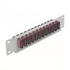 Glasvezel patchpaneel DeLOCK 10 inch 12 poorten SC duplex violet 1U grijs
