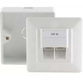 Netwerkdoos RJ-45 wit ShiverPeaks BS74251-SET