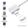 Qoltec 51039 65 W USB-C PD-voedingsadapter, 5–20,3 V, 2–3,25 A, ingebouwde USB-C-kabel, wit