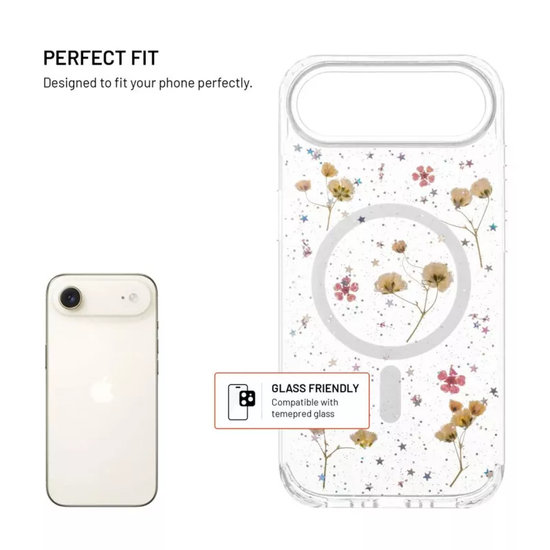 Achterkantcover FIXED voor Apple iPhone Air – TPU, MagBloom-compatibel, Blush Plum