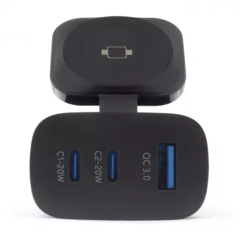 RealPower 450476 mobiele oplader powerbank, smartwatch, tablet zwart AC draadloos opladen snel opladen binnen