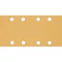 Schuurbladen Bosch 93x186 mm K80, 50 stuks, 8-gats, voor hout en lak (Expert)