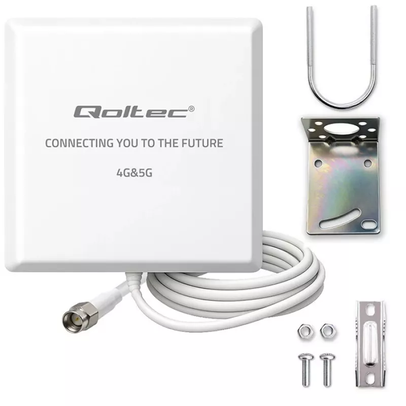 Externe 4G/5G LTE-antenne QOLTEC 9 dBi met SMA-aansluiting en 3 m kabel