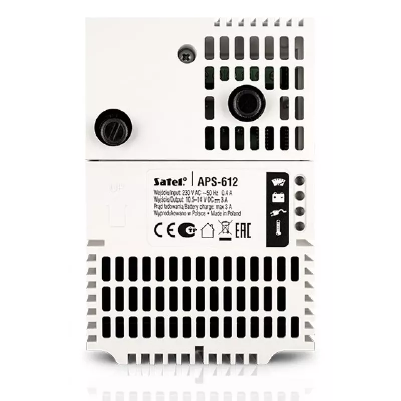 Voeding Satel APS-612 bedraad 265 V wit 122 mm x 84 mm x 78 mm