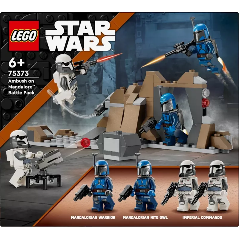 Constructiespeelgoed LEGO Star Wars Ambush on Mandalore Battle Pack 75373 — 4 minifiguren, 109 onderdelen, leeftijd 6+