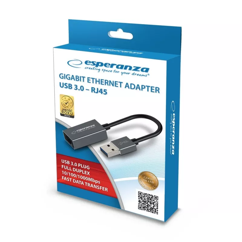 Esperanza ENA101 Ethernet 1000 Mbit/s-adapter USB 3.0-RJ45