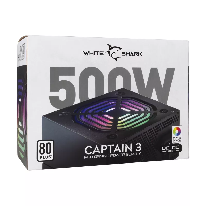 Voeding White Shark GPSU-W500F Captain 3 500W