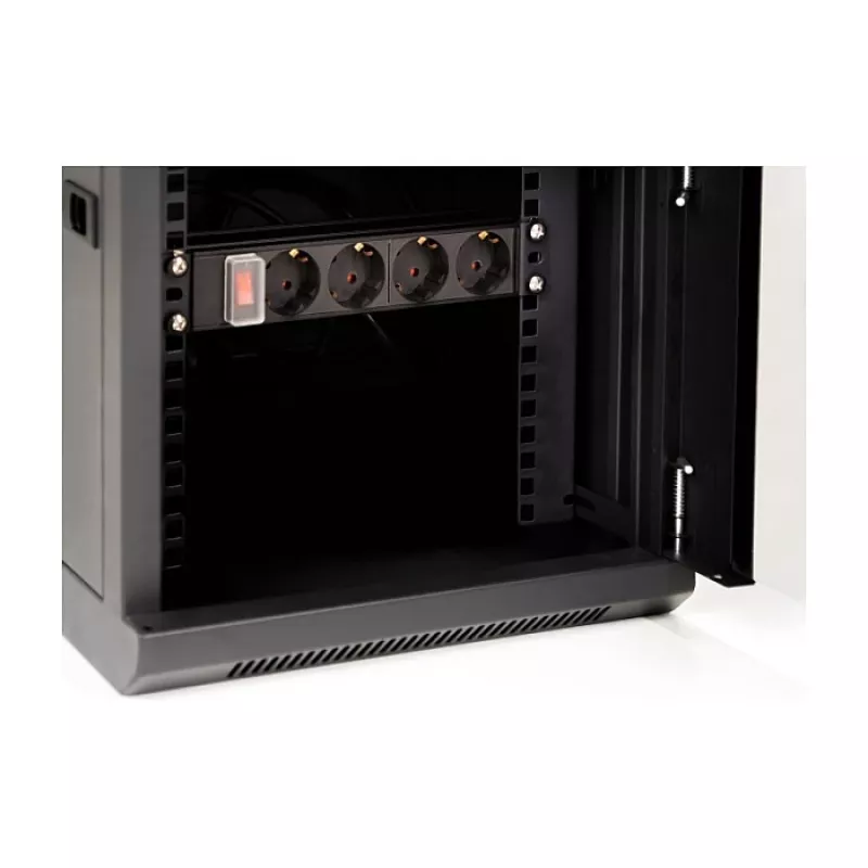 DeLOCK 43417 10 inch netwerkkast 6U met glazen deur, zwart