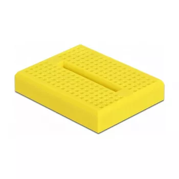 Steekbord DELOCK 18320 — kunststof prototypebord, geel, 36×46×10 mm