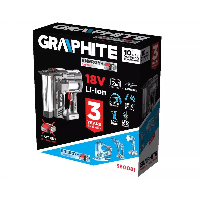 Graphite 58G081 Energy+ accutacker 2-in-1, 18 V Li-Ion, zonder accu