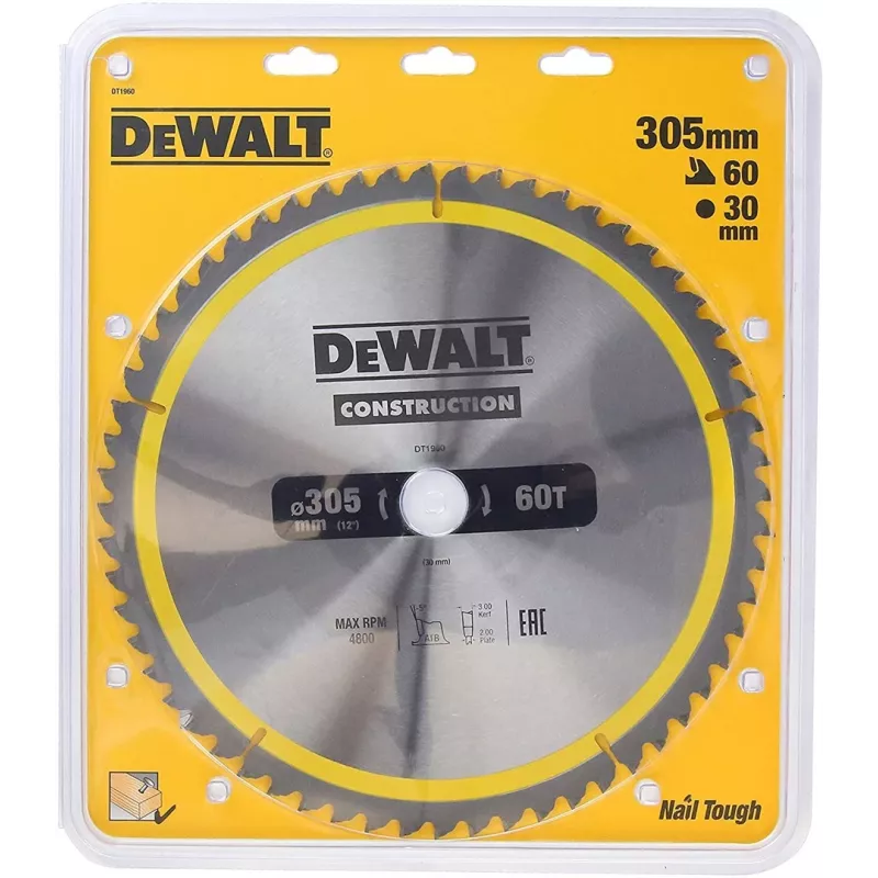 Cirkelzaagblad DeWALT DT1960-QZ