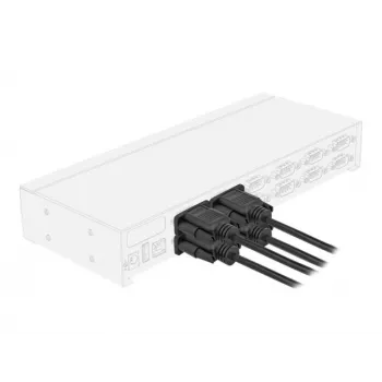 Delock RS-232 Seriële kabel, D-Sub 9 male naar female, slanke connectorbehuizing, 3 m, zwart