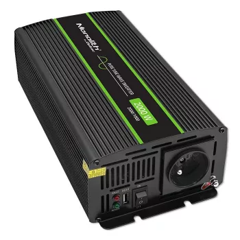 Auto-omvormer Qoltec Monolith 2000 W zwart 12 V
