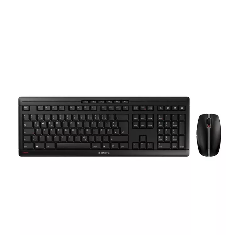 CHERRY Stream Desktop Recharge toetsenbord muis inclusief universele RF draadloos QWERTZ Duits zwart