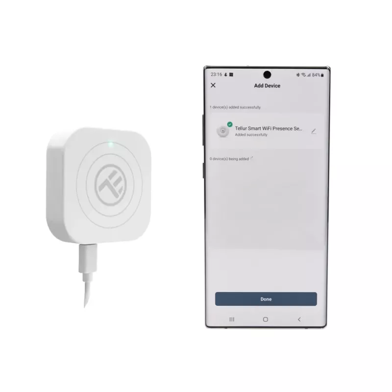 Aanwezigheidssensor Tellur TLL331552 WiFi wit — draadloze aanwezigheidsmelder, wit