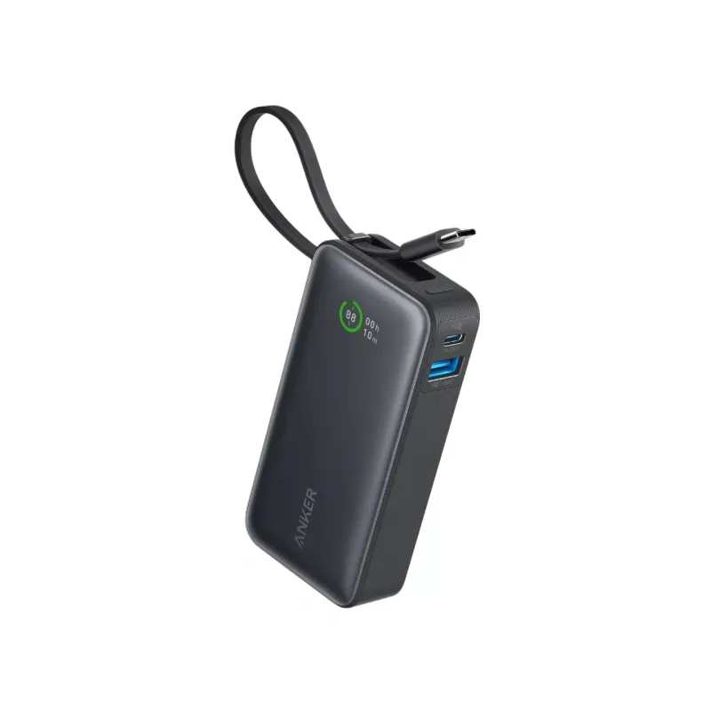 Powerbank 545 NANO 30W 10000mAh met geïntegreerde USB-C-kabel, zwart
