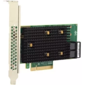 Interfacekaart Broadcom HBA 9500-8i PCIe NVMe naar SAS, 1 interne Mini-SAS-poort, full-height/low-profile, grijs/zwart
