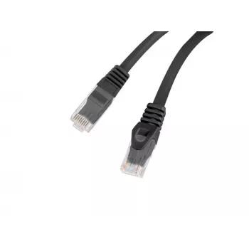 Patchkabel Cat.6 UTP LSZH CU 1m zwart Fluke getest