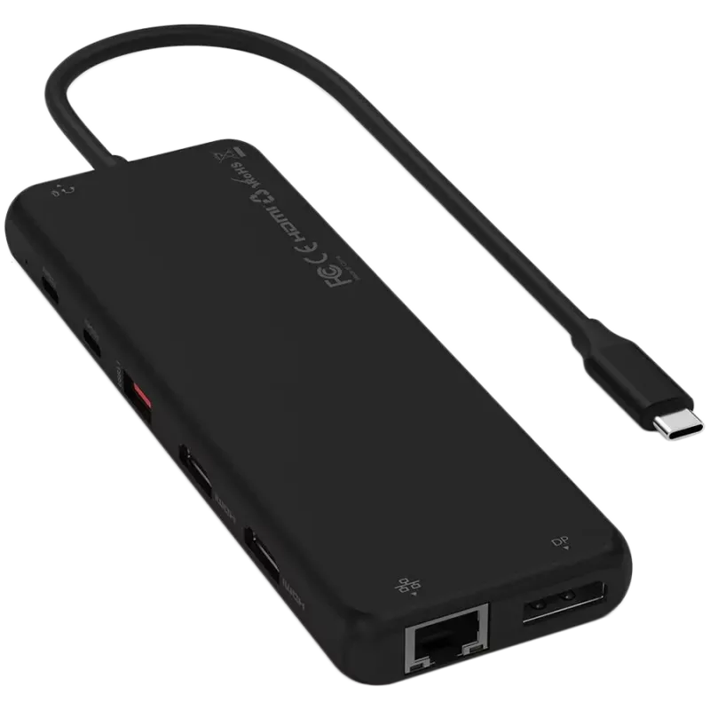 Multiport USB-C-adapter Satechi ST-P3D13K 13-in-1 met triple-display-ondersteuning