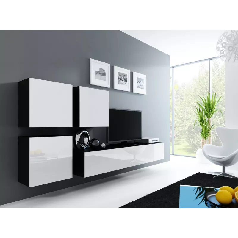 Cama Square kast VIGO 50/50/30 zwart/wit glanzend
