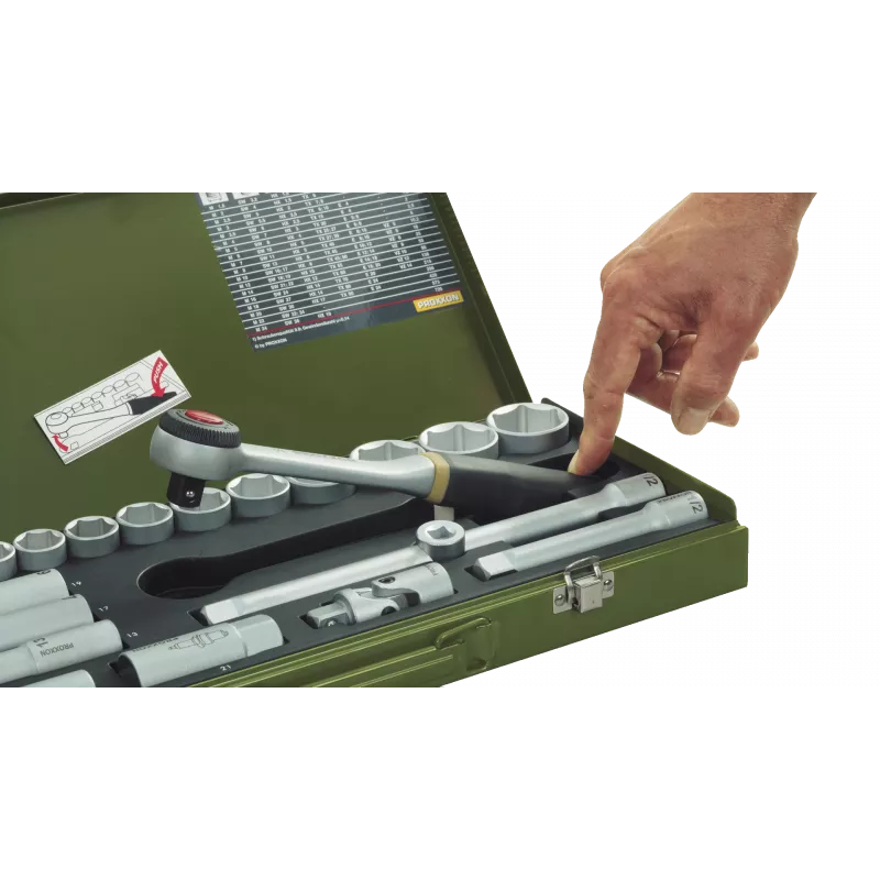 Proxxon | Steek- en ratelset, 3/8 inch | 65 stuks