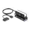 Koellichaam DELOCK 18460 voor M.2 SSD 2280 — aluminium/koper, RGB 5V, zwart