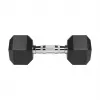 REBEL ACTIVE met rubber bekleedde gietijzeren dumbbells 2x8 kg