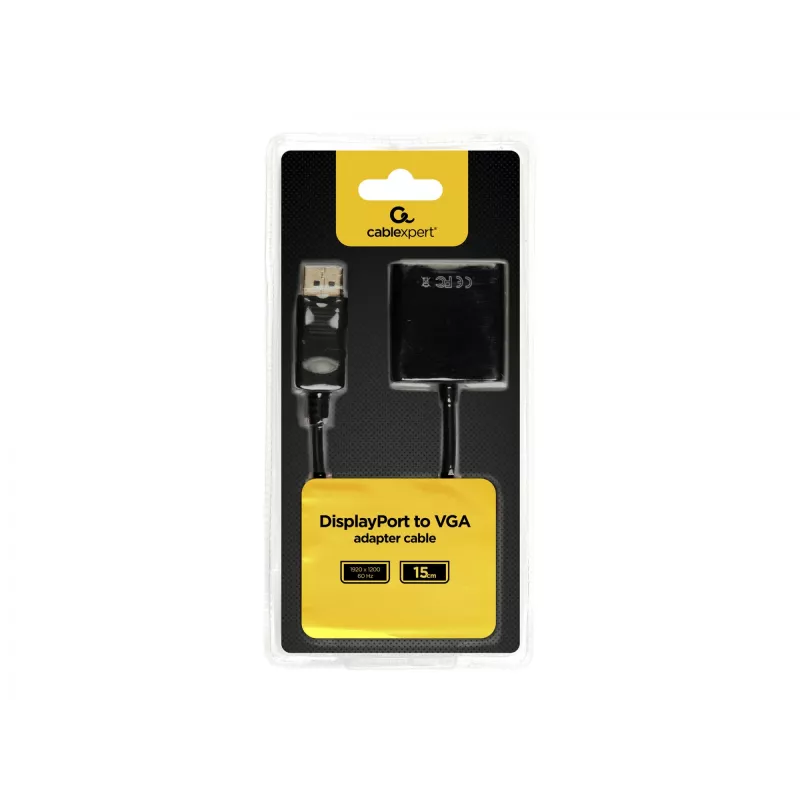 Adapter DisplayPort naar VGA zwart