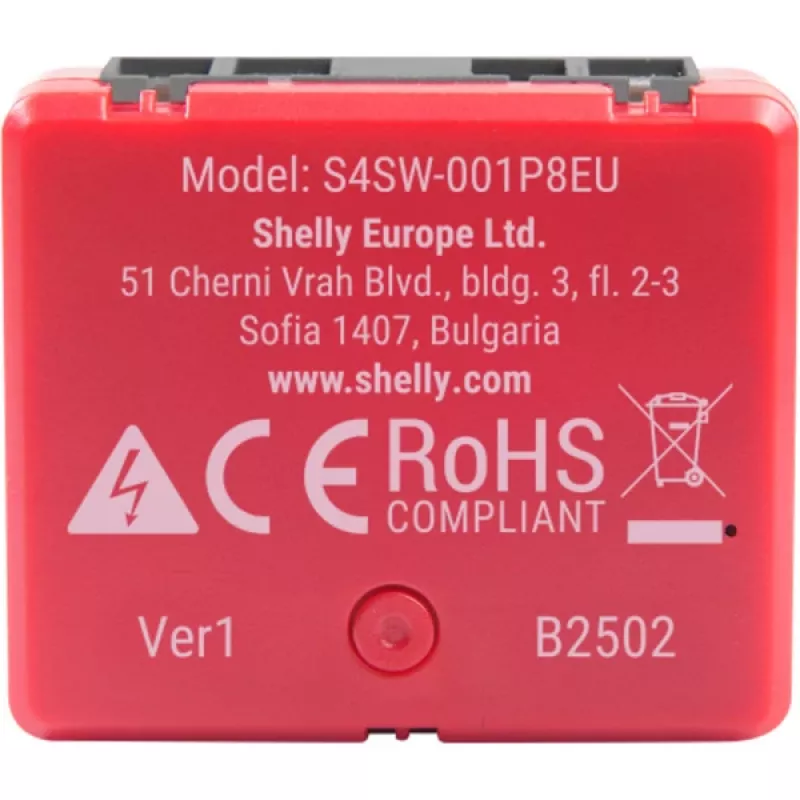 Shelly 1PM Mini Gen4 2-pack — Shelly Wi-Fi smartrelais met vermogensmeting, compacte modulevorm