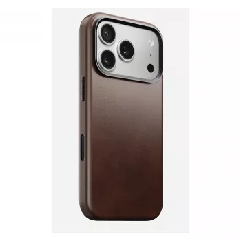 Telefoonhoesje Nomad Traditional Leather Case voor iPhone 17 Pro, leer-microvezel, geschikt voor 6,3 inch (16 cm), bruin