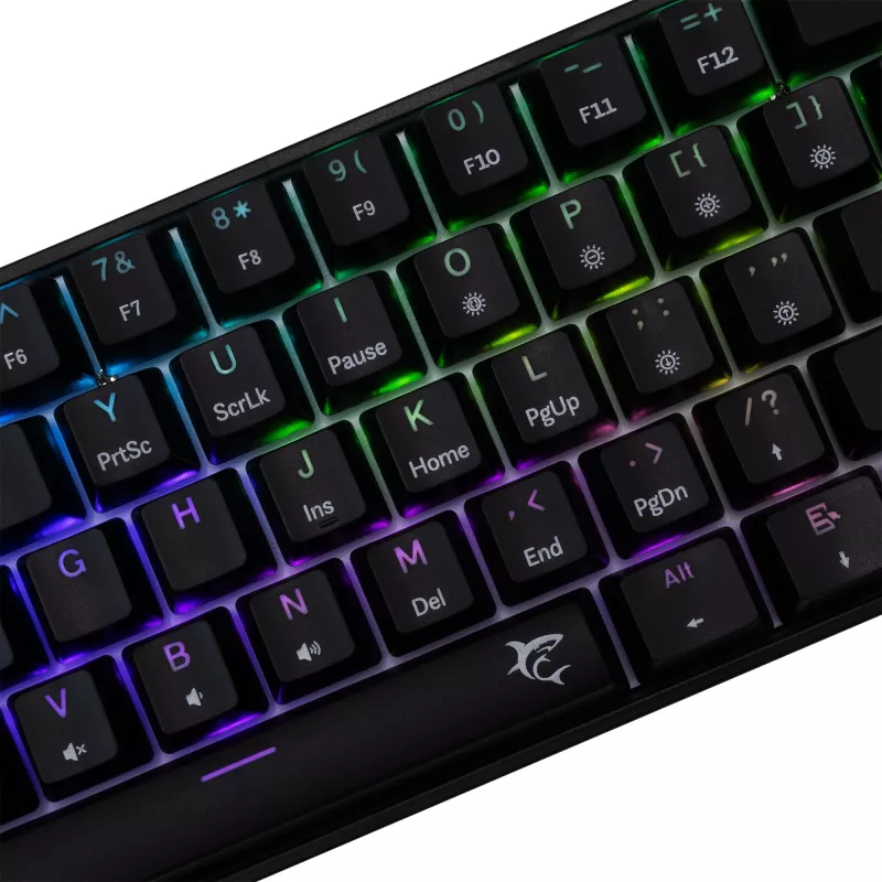 Mechanisch toetsenbord White Shark Shinobi-2 Blue Switch zwart US-layout