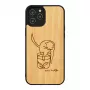 Beschermhoes man and wood voor iPhone 12 Pro Max — kat met rode vis